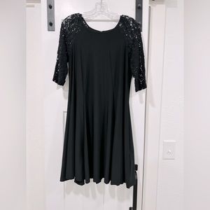 Black Julian Taylor mini dress.